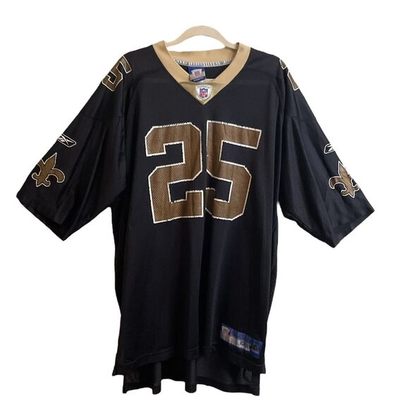 AUTHENTIC REGGIE BUSH Jersey 25 Men's XXL New Orleans SAINTS Reebok On Field - Picture 1 of 9
